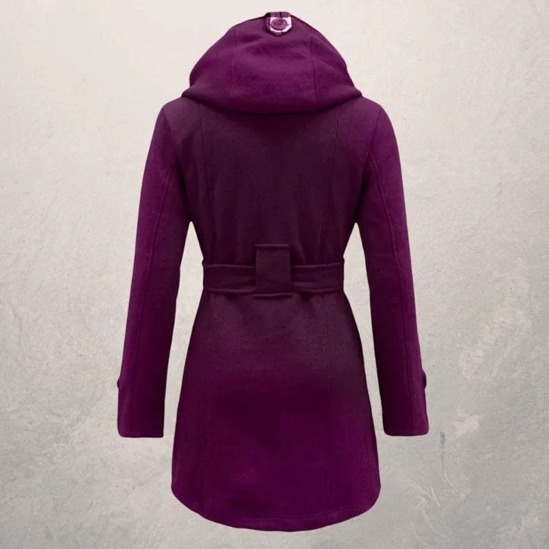 Women's Winter Stylish Hooded Double Breasted Coat | Warm