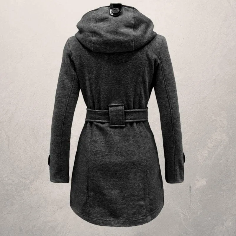 Women's Winter Stylish Hooded Double Breasted Coat | Warm