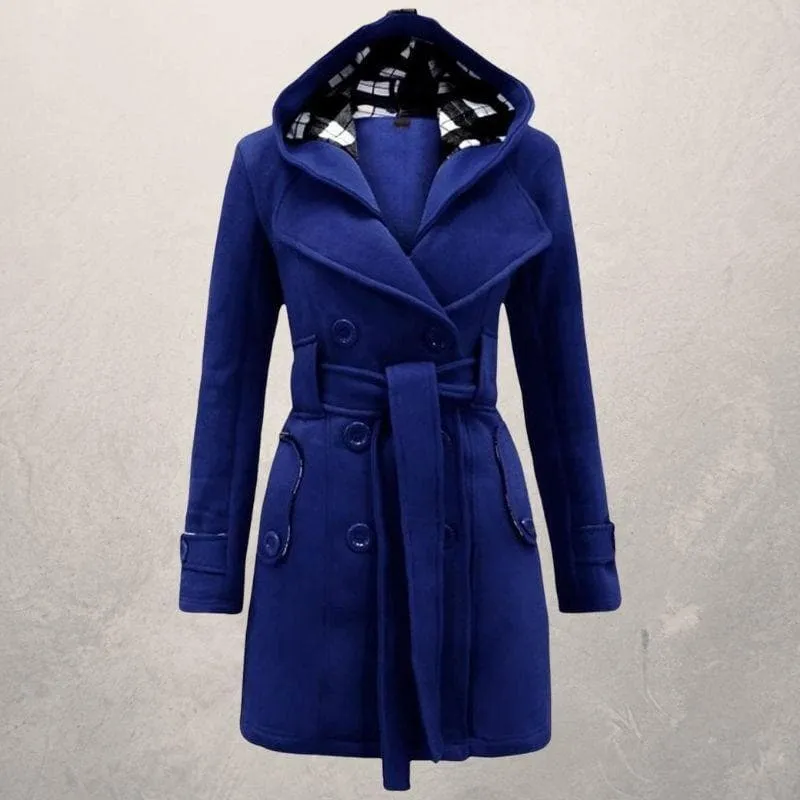 Women's Winter Stylish Hooded Double Breasted Coat | Warm