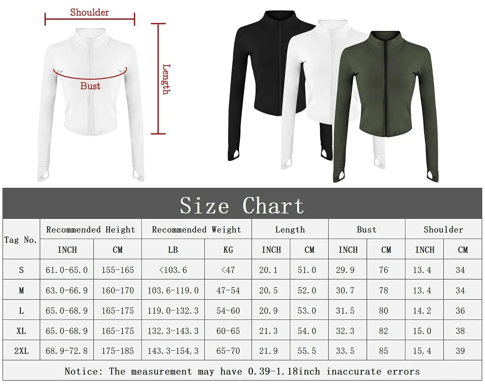 Women's Zip-up Hoodies with Thumb hole cuffs