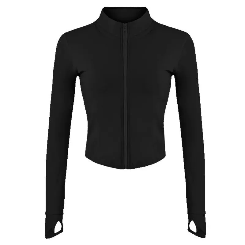 Women's Zip-up Hoodies with Thumb hole cuffs