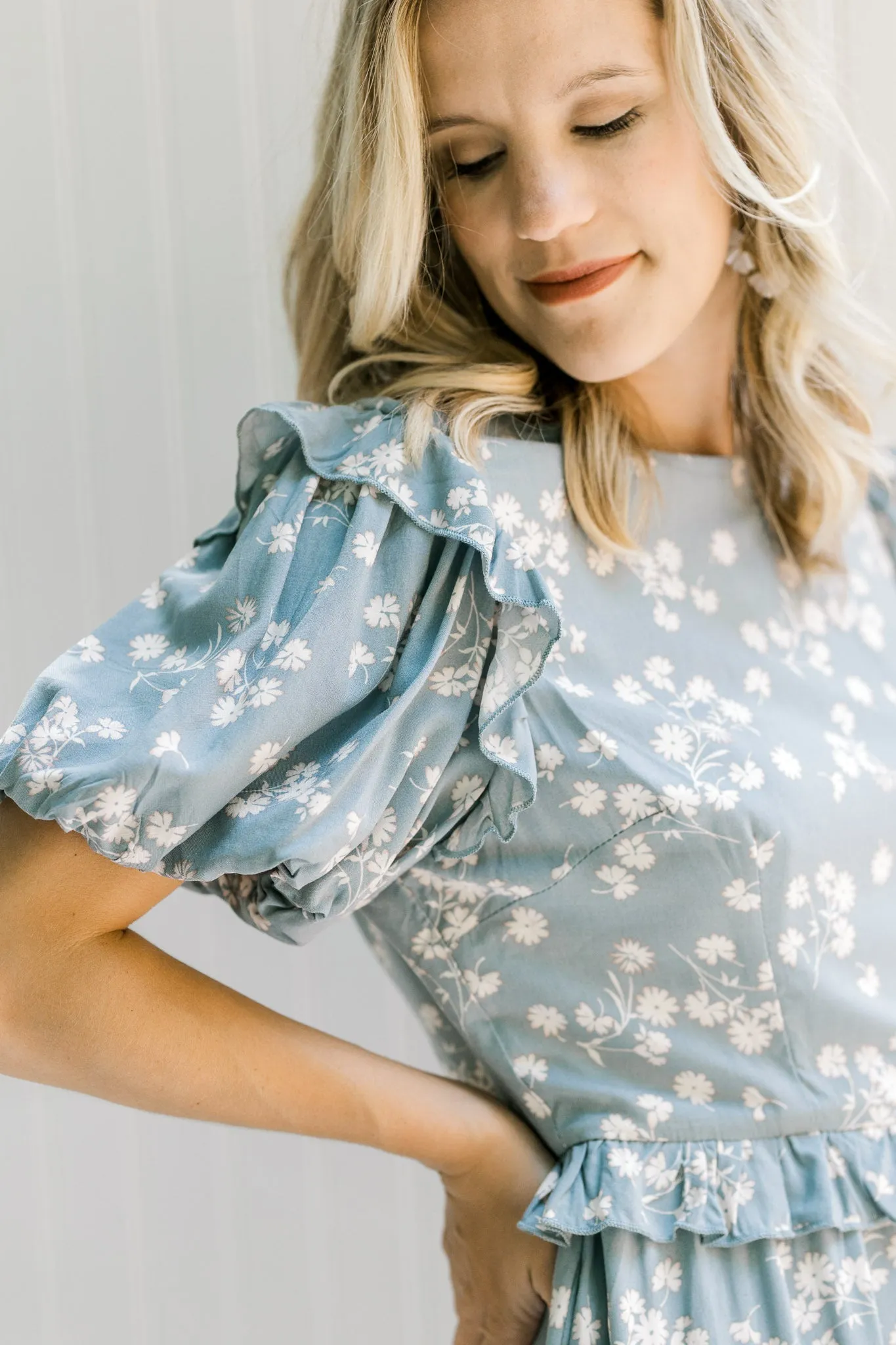 X Wildflowers Blue Floral Dress