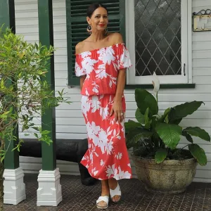 Zara Midi Dress - Red