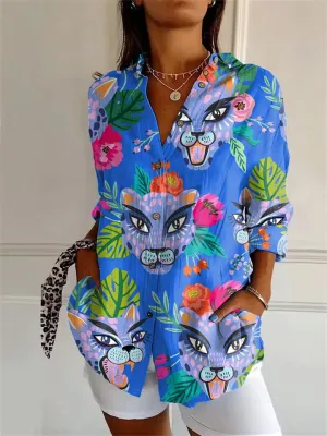 Zina | Print Blouse